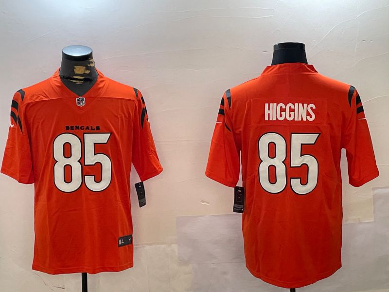 Men Cincinnati Bengals #85 Higgins Orange Second generation 2024 Nike Limited NFL Jersey style 2->cincinnati bengals->NFL Jersey